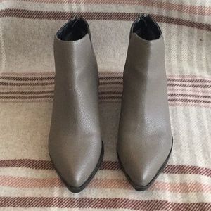 Gray ankle boots